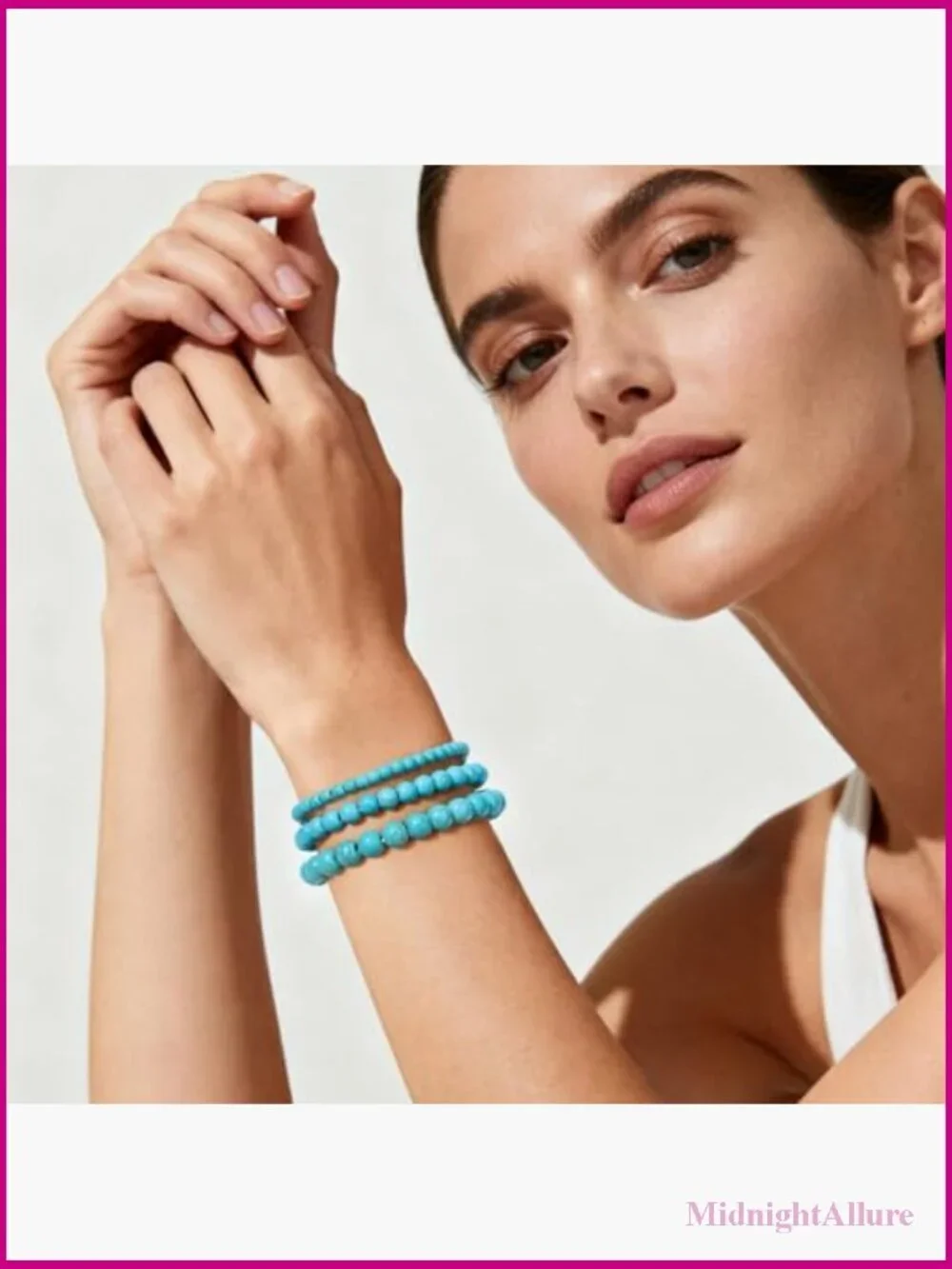 3pcs Natural Healing Crystal Bracelet Set - Stretch Beaded Gemstone Jewelry for